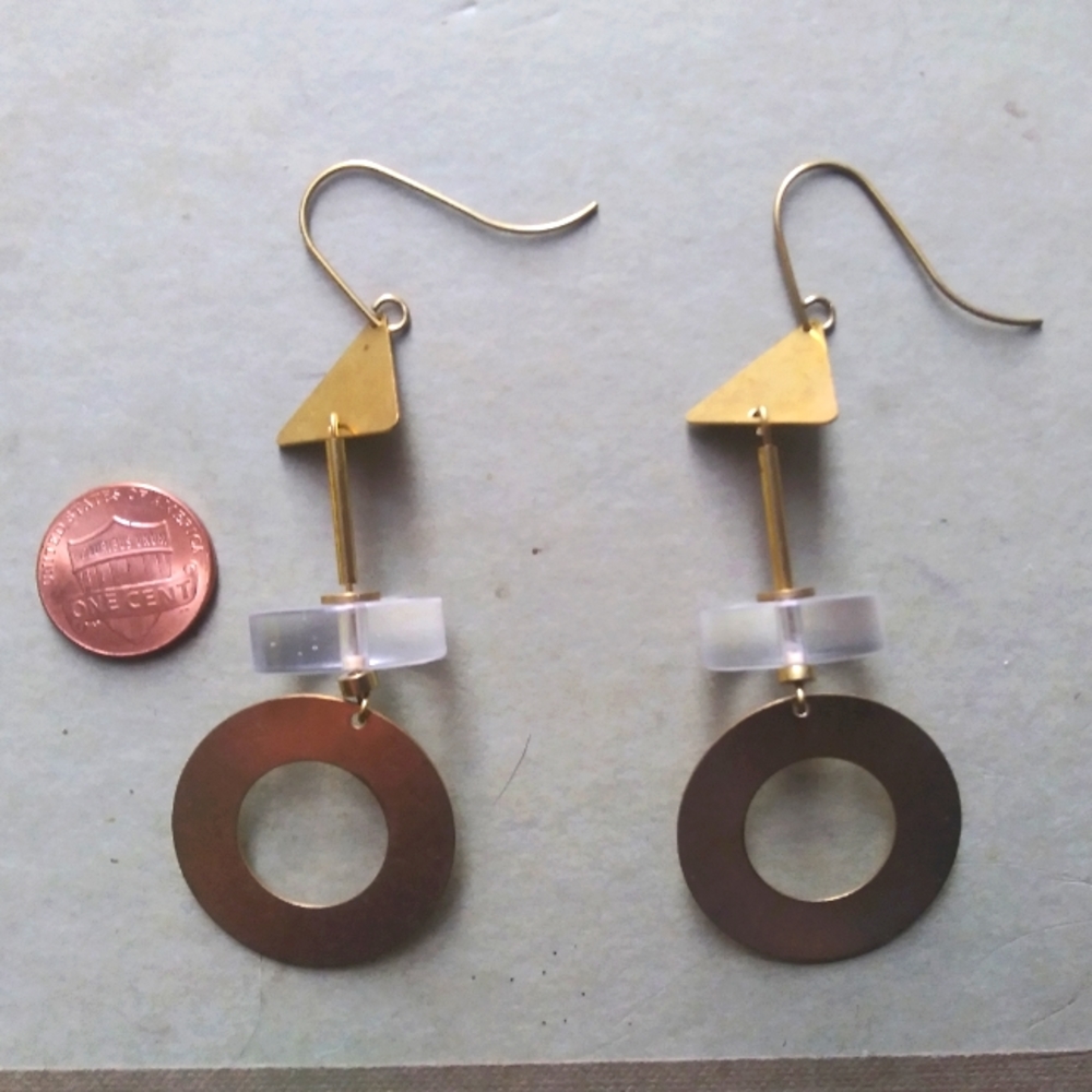 Oversized 'Geometry' Statement Earrings - Picture 2 of 4